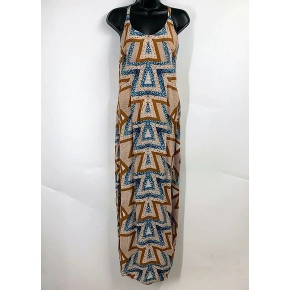 Free People Women's Serves You Right Printed Maxi Dress in Mint Size 2 - Picture 1 of 16